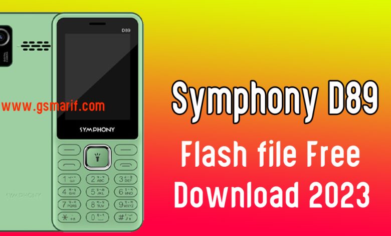 Symphony D89 Flash File Free Download 2023